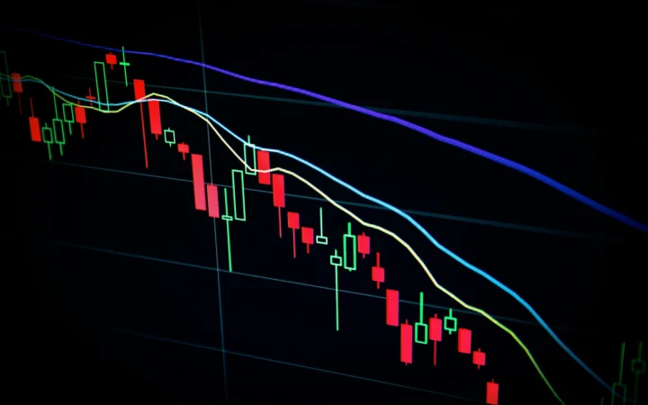 Stock market trading screen showing Indian equity index charts, Ashwini Agarwal largecaps view