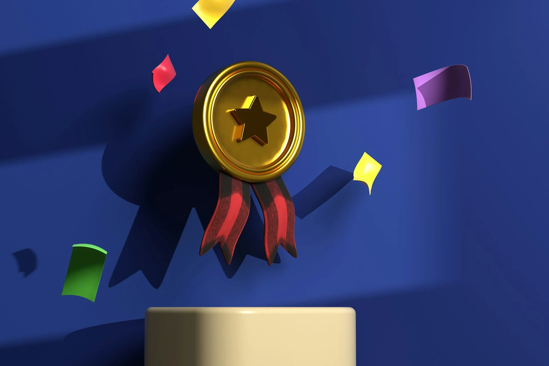 Golden trophy under a spotlight on stage, evoking the Ballon d'Or 2026 ceremony in London