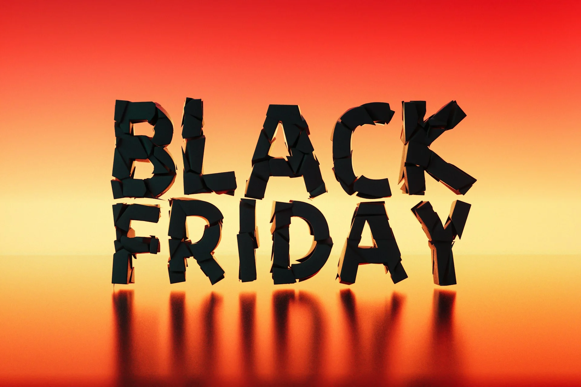 Bold Black Friday sale sign in a shop window, a reminder to use Black Friday price tracking