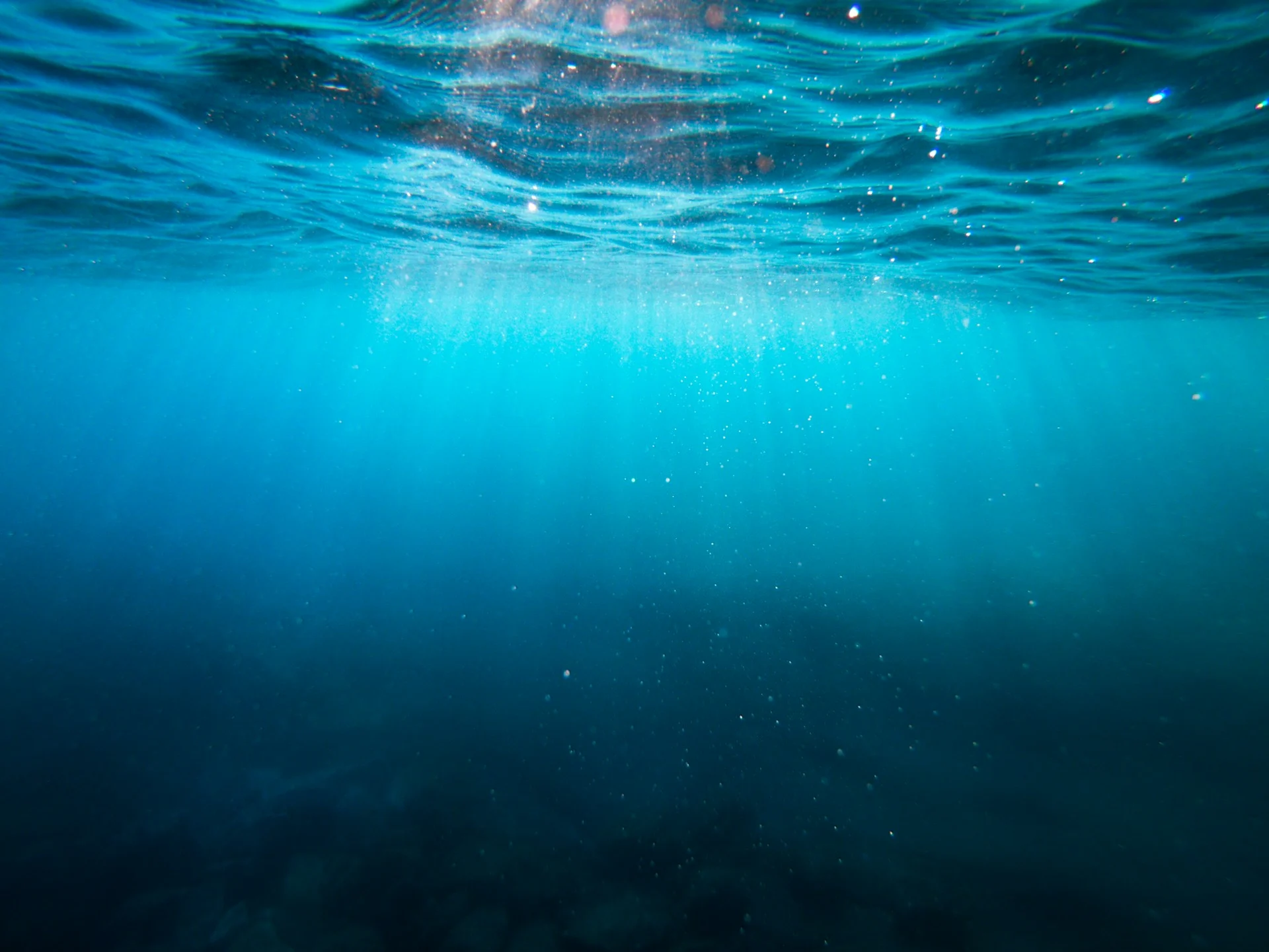 Dark blue ocean water, the setting for Blue Planet III cloudier footage