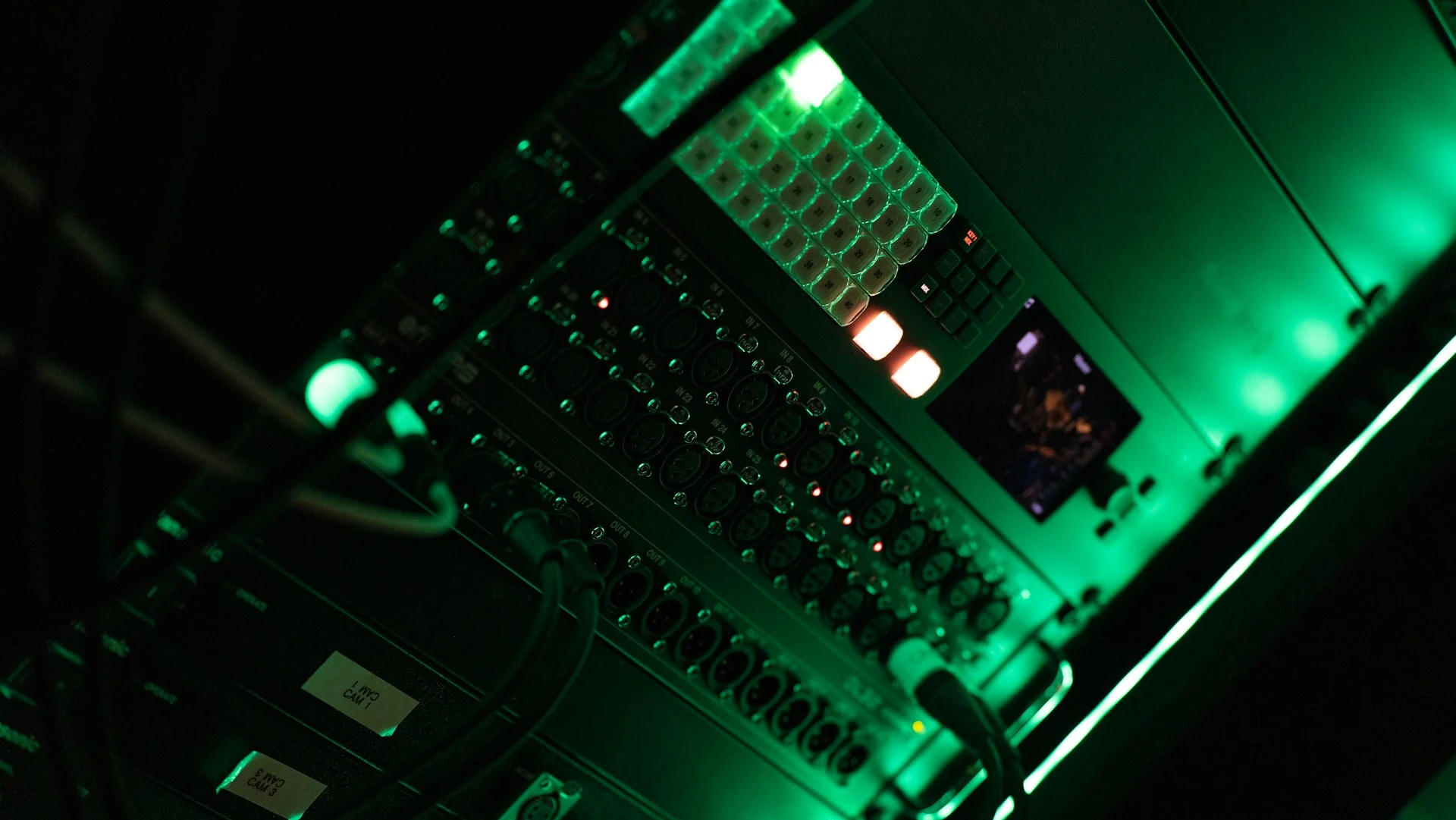 Server racks under red light, signalling the urgent Node.js 24.22.1 security patch
