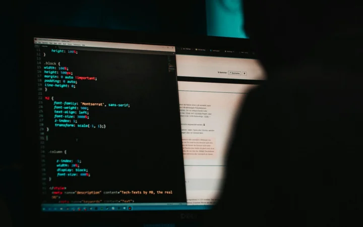 Dark screen of code, representing the Popcorn Time botnet threat